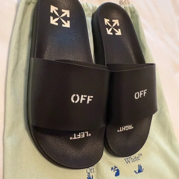 Off white Slides Black Size 40 - Picture 3 of 5
